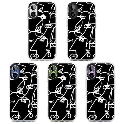 Art abstrait au trait blanc et noir