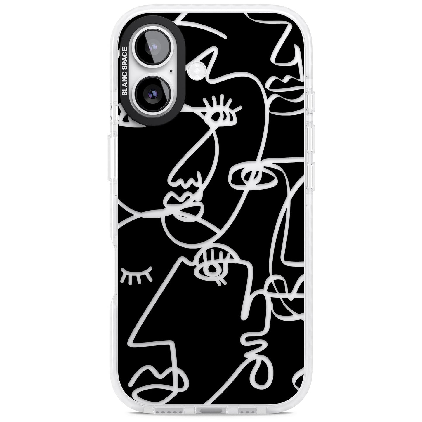 Abstract Line Art Clear Black