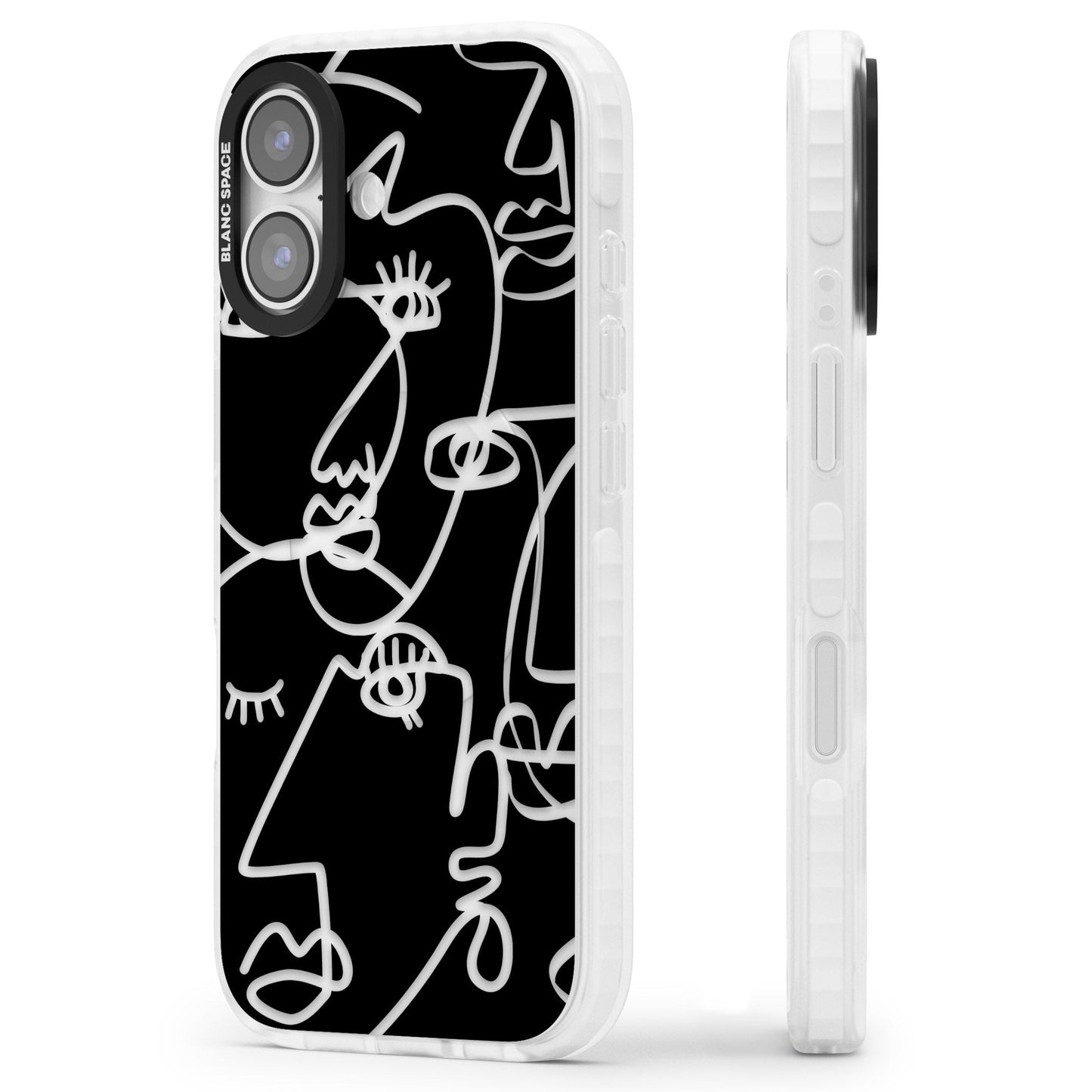 Abstract Line Art Clear Black