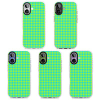 Neon Lime & Turquoise Houndstooth