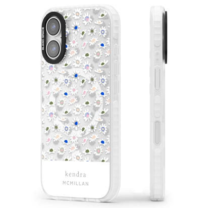 Personalised Grey & White Daisies