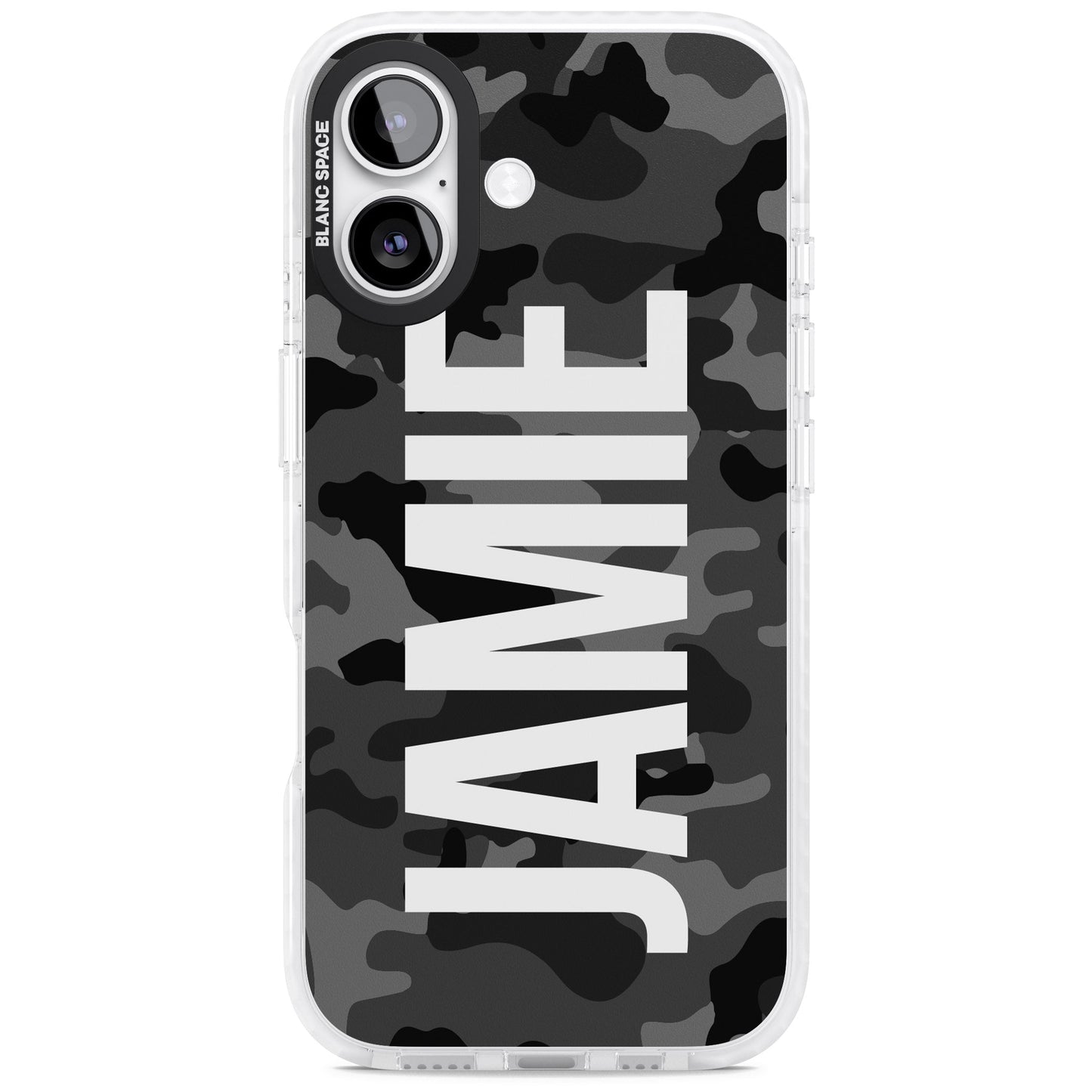 Personalised Black Camo Name Vertical