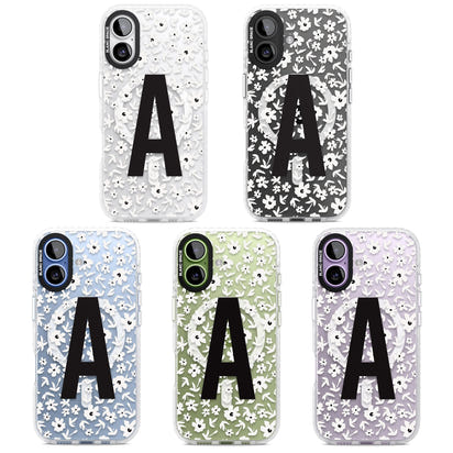 Initiale en gras personnalisée et florale