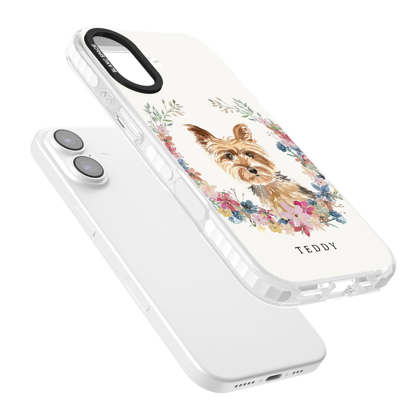 Personalised Yorkshire Terrier Floral Portrait