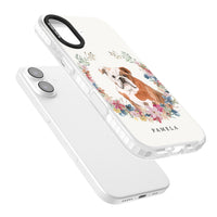 Personalised English Bulldog Floral Portrait