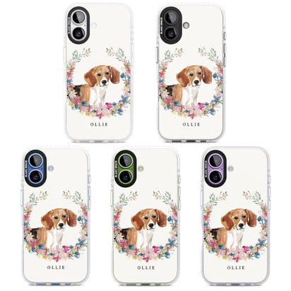 Personalised Beagle Floral Portrait