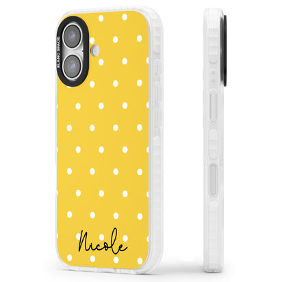 Personalised Yellow Polka Dot