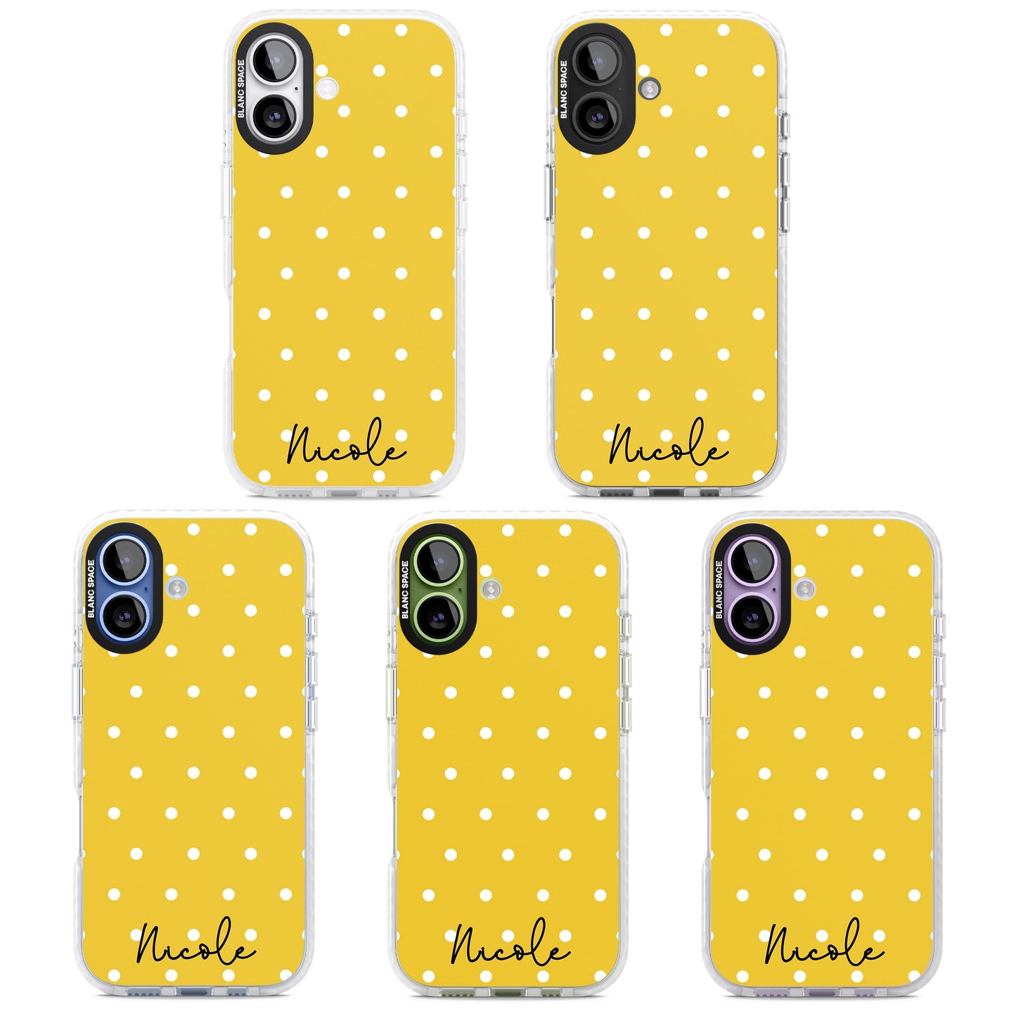 Personalised Yellow Polka Dot