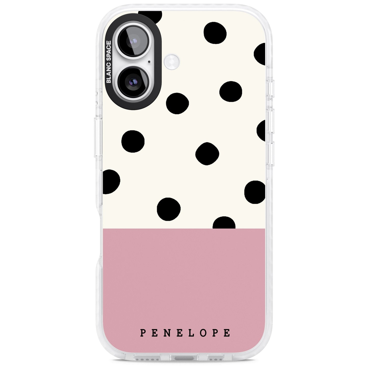 Personalised Pink Border Polka Dot