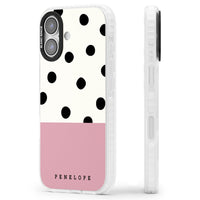 Personalised Pink Border Polka Dot