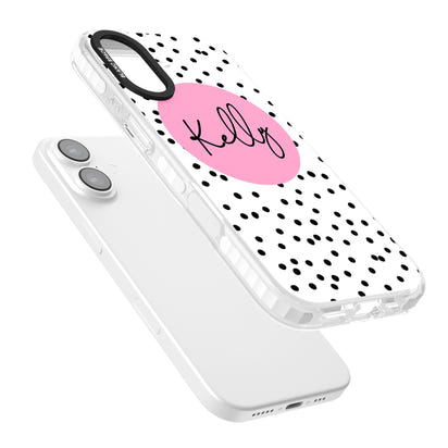 Personalised Pink Circle & Dots