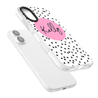 Personalised Pink Circle & Dots