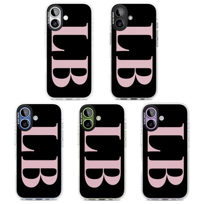 Lettres personnalisées roses et noires vertes