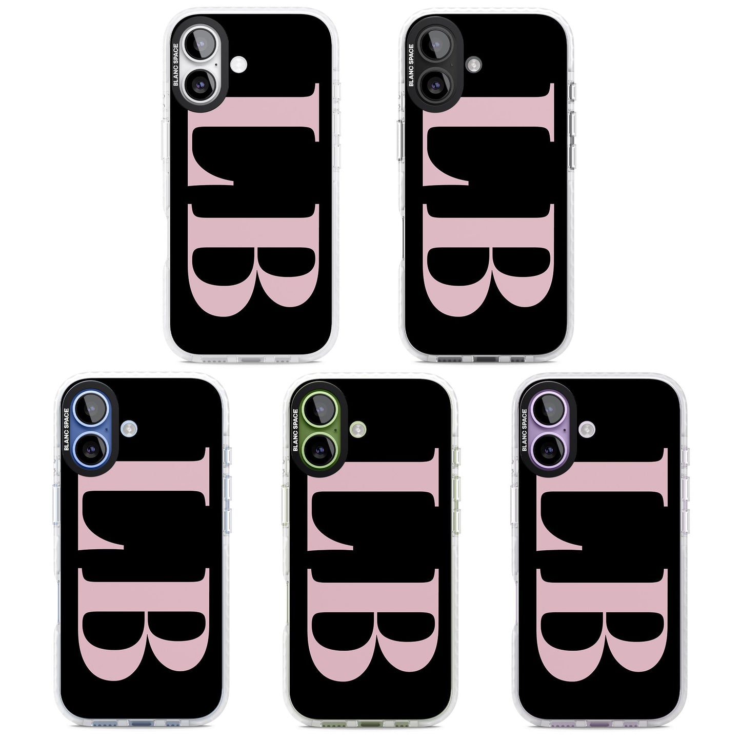 Lettres personnalisées roses et noires vertes