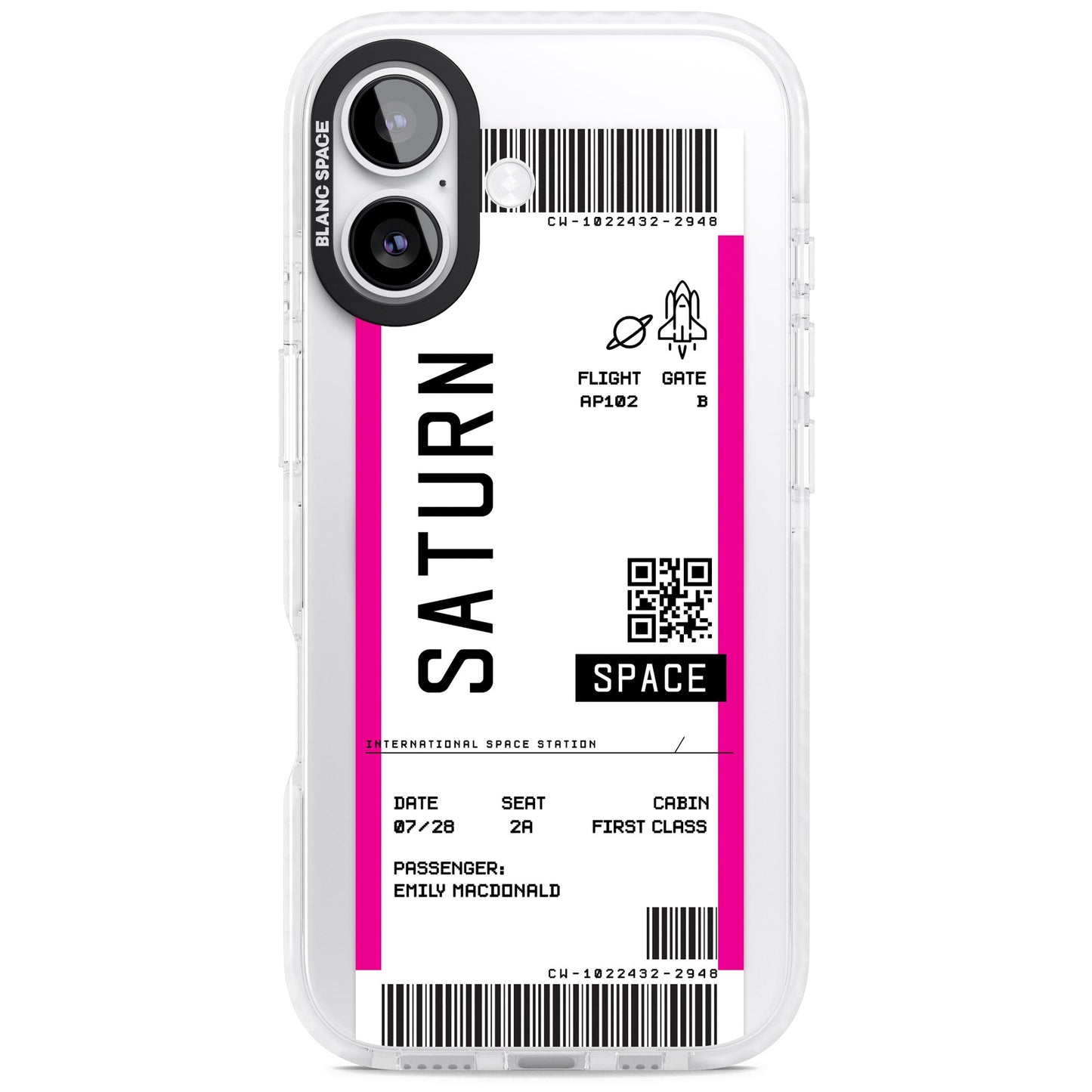Personalised Saturn Travel Ticket