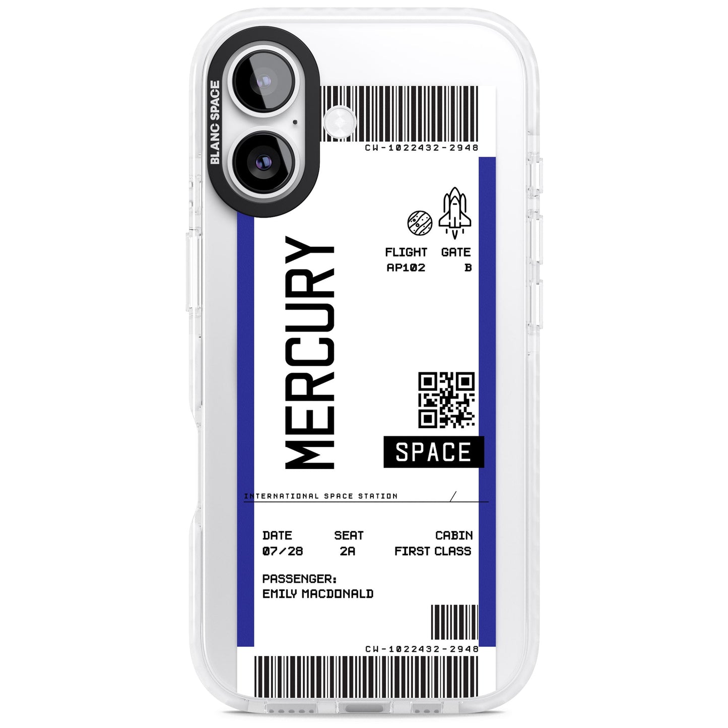 Personalised Mercury Travel Ticket