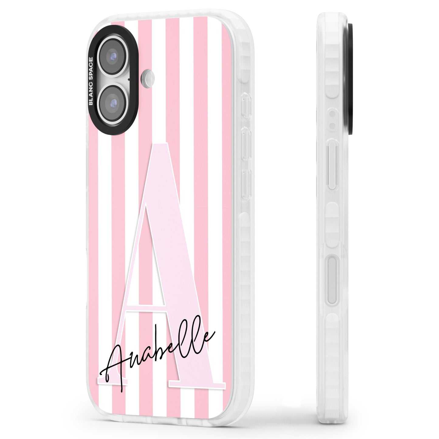 Personalised Pink Stripes & Monogram
