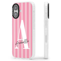 Personalised Pink Stripes Initial