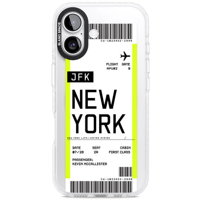 Personalised New York Boarding Pass