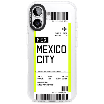 Carte d'embarquement personnalisée pour Mexico