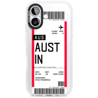 Personalised Austin Boarding Pass