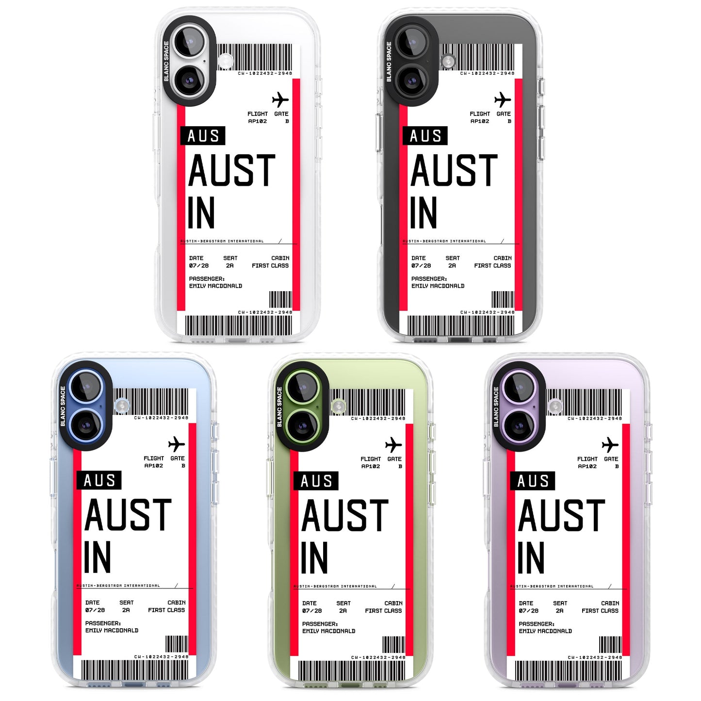 Personalised Austin Boarding Pass