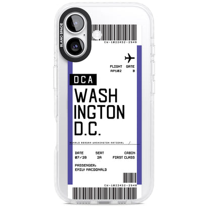 Personalised Washington D.C. Boarding Pass