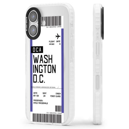 Personalised Washington D.C. Boarding Pass
