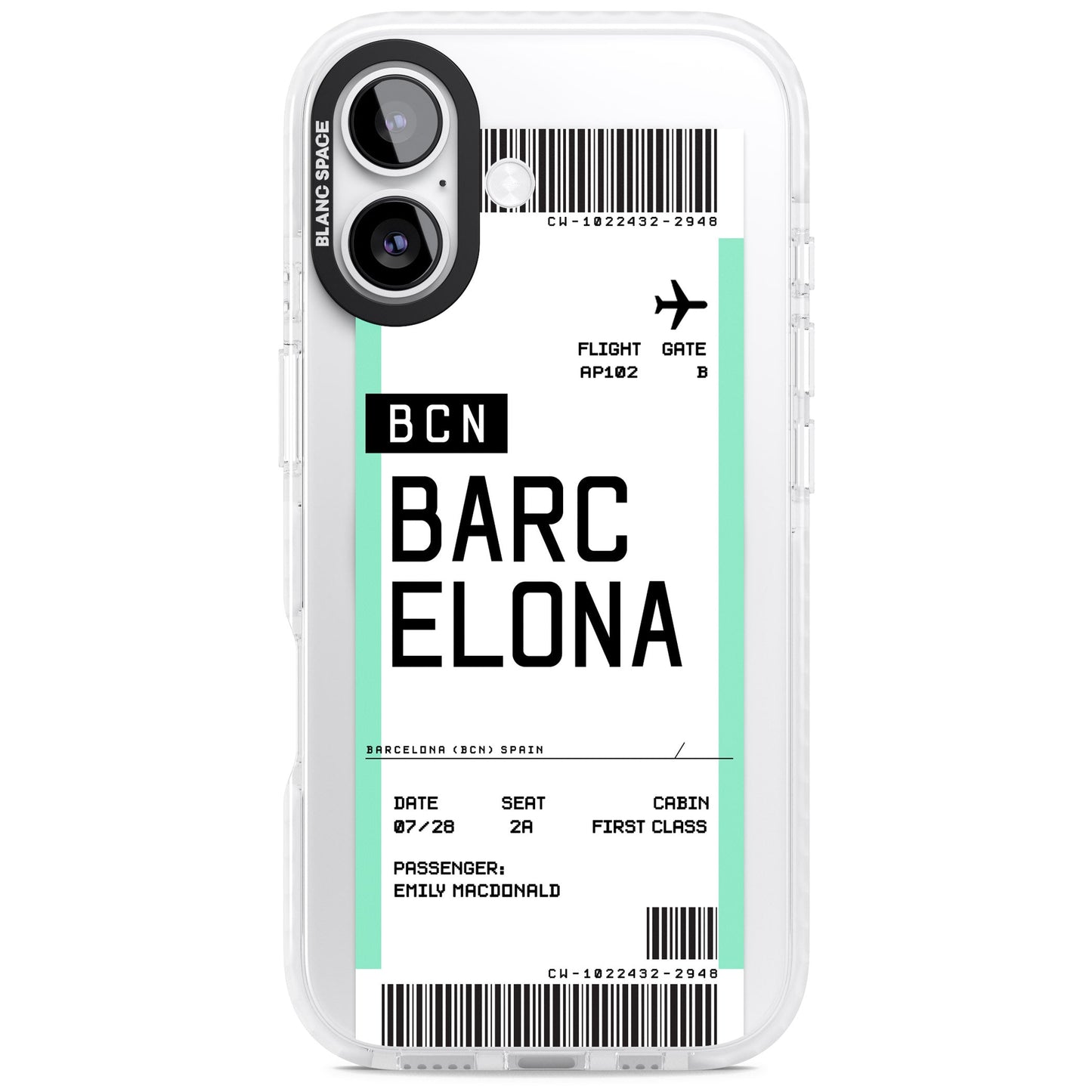 Personalised Barcelona Boarding Pass