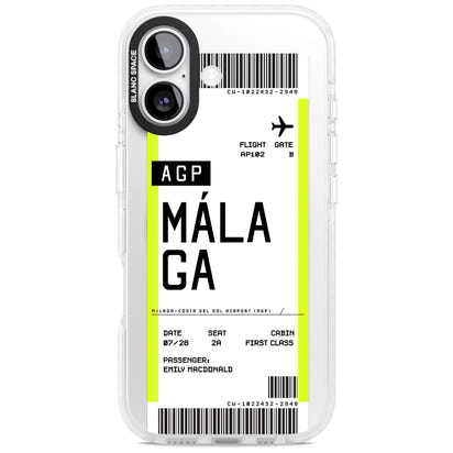 Personalised Málaga Boarding Pass