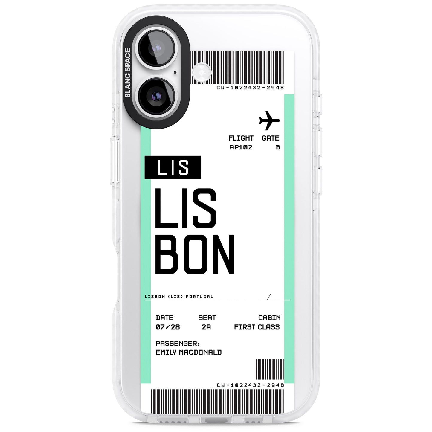 Personalised Lisbon Boarding Pass