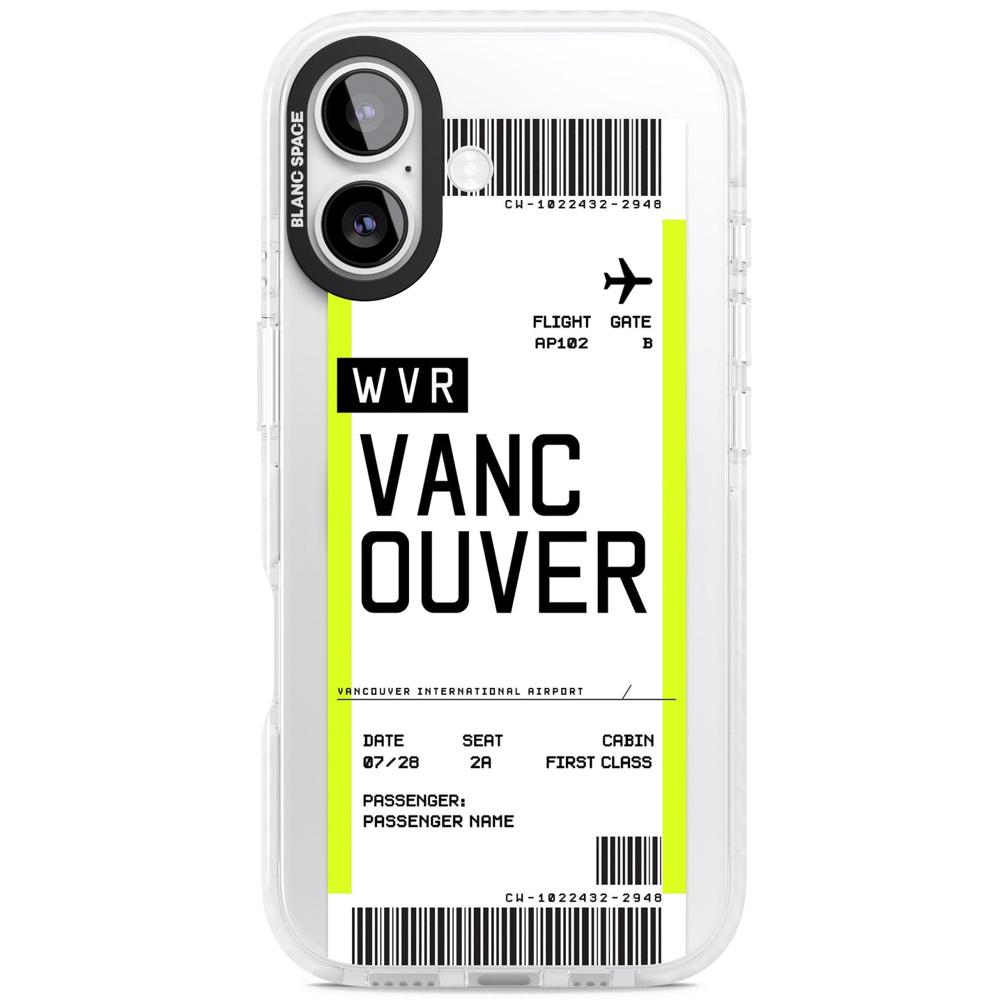 Personalised Vancouver Boarding Pass