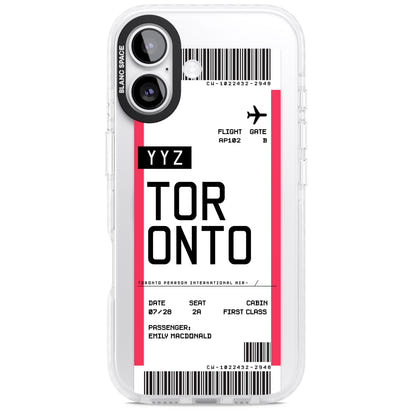 Personalised Toronto Boarding Pass