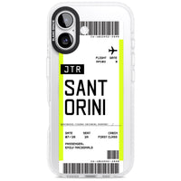 Personalisierte Bordkarte für Santorini