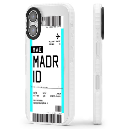 Personalised Madrid Boarding Pass