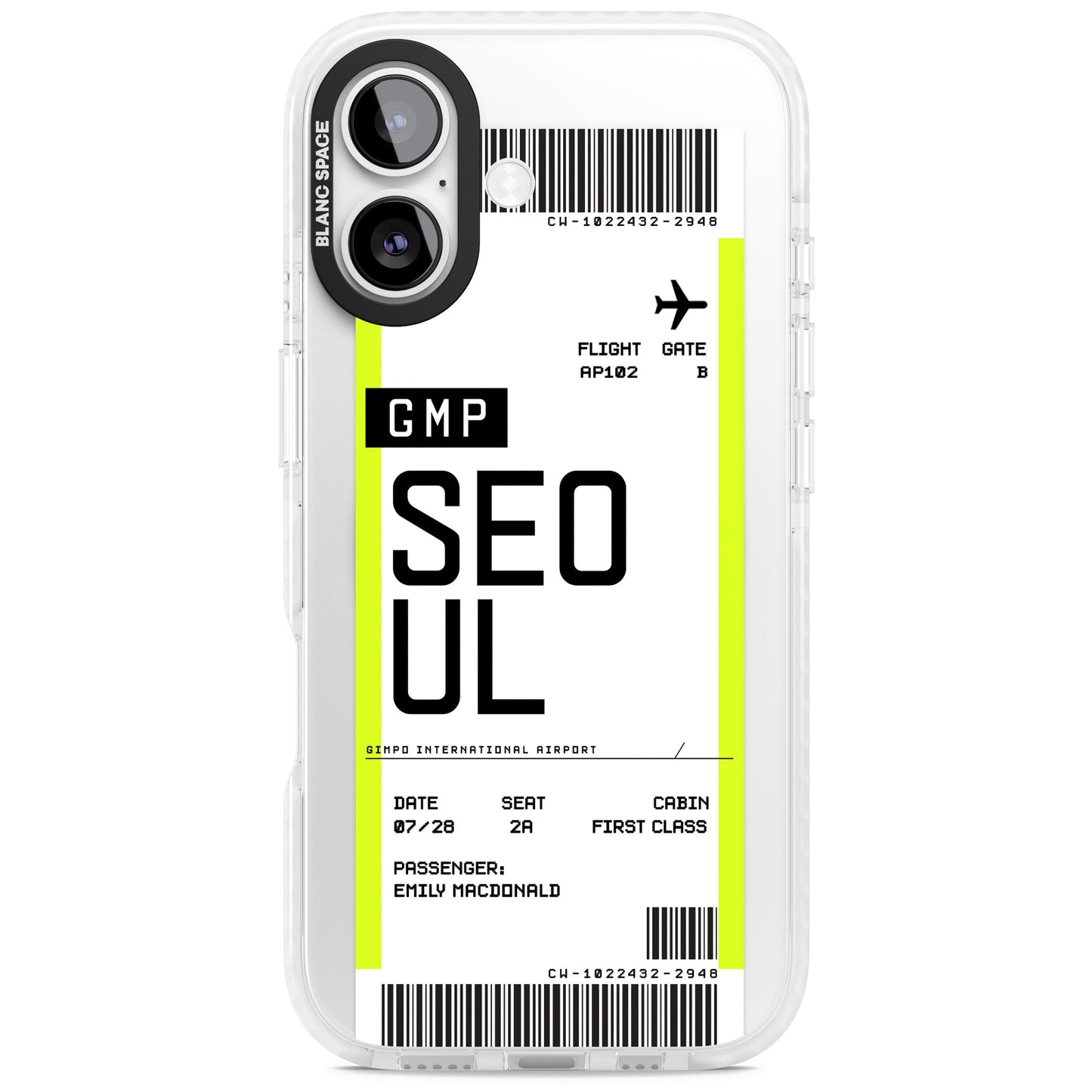 Personalised Seoul Boarding Pass