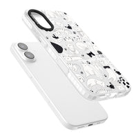 Cartoon Cat Collage Black & White