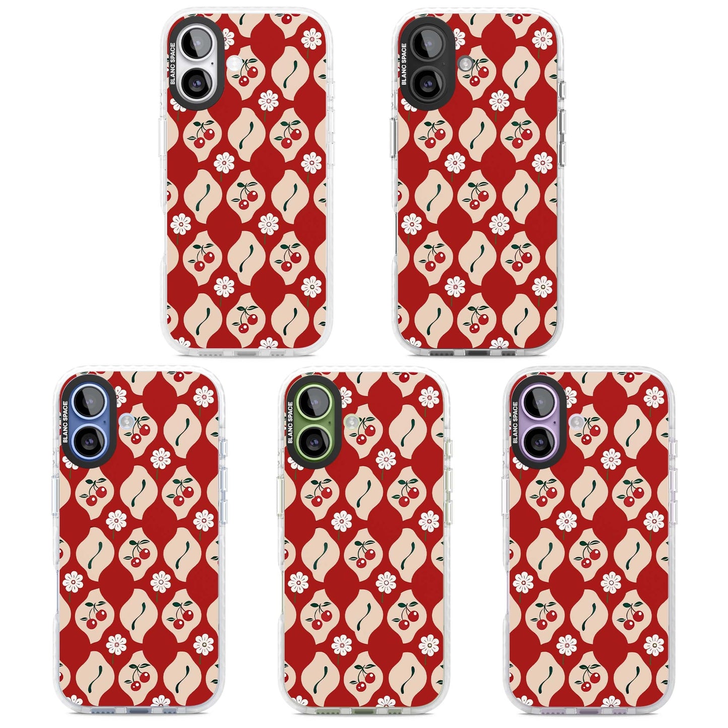 Vintage Cherry Diamond Pattern