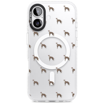 Motif de chien whippet transparent