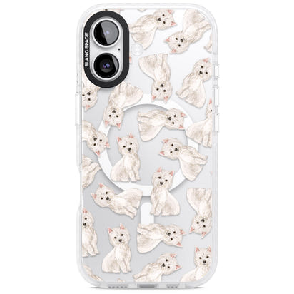 Motif de chien Westie