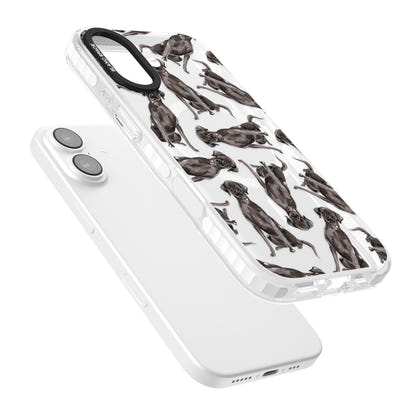 Black Labrador Watercolor Pattern