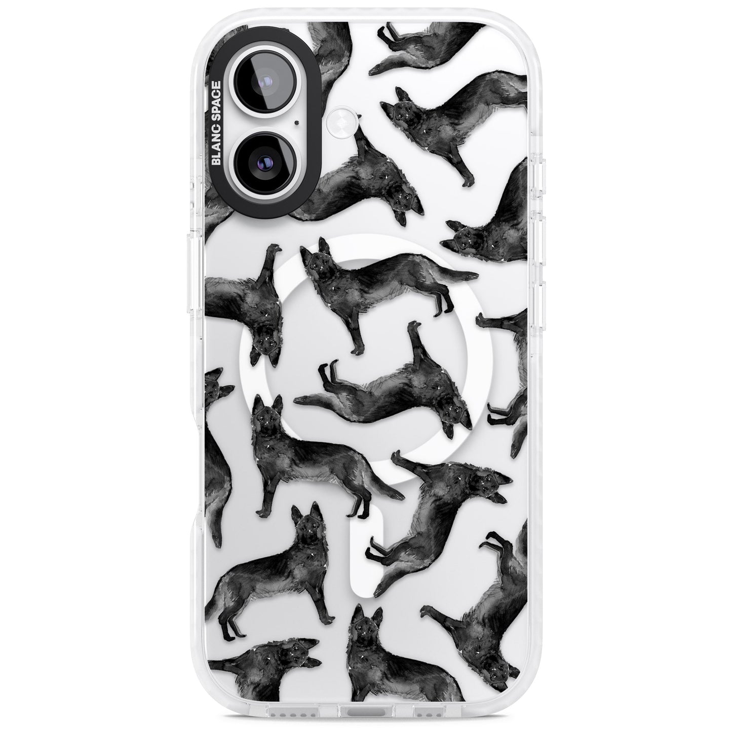 German Shepherd Pattern Black