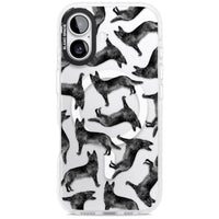 German Shepherd Pattern Black