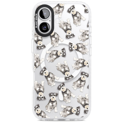 Aquarellzeichnung eines Zwergschnauzers