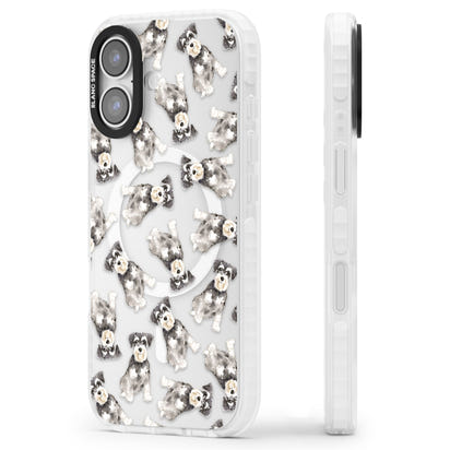 Aquarellzeichnung eines Zwergschnauzers