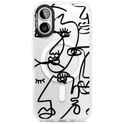 Abstract Line Art Black Clear