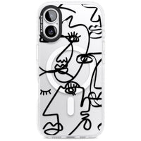 Abstract Line Art Black Clear