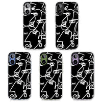 Art abstrait au trait blanc et noir