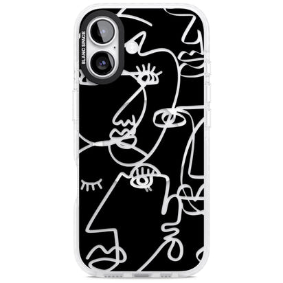 Abstract Line Art Clear Black