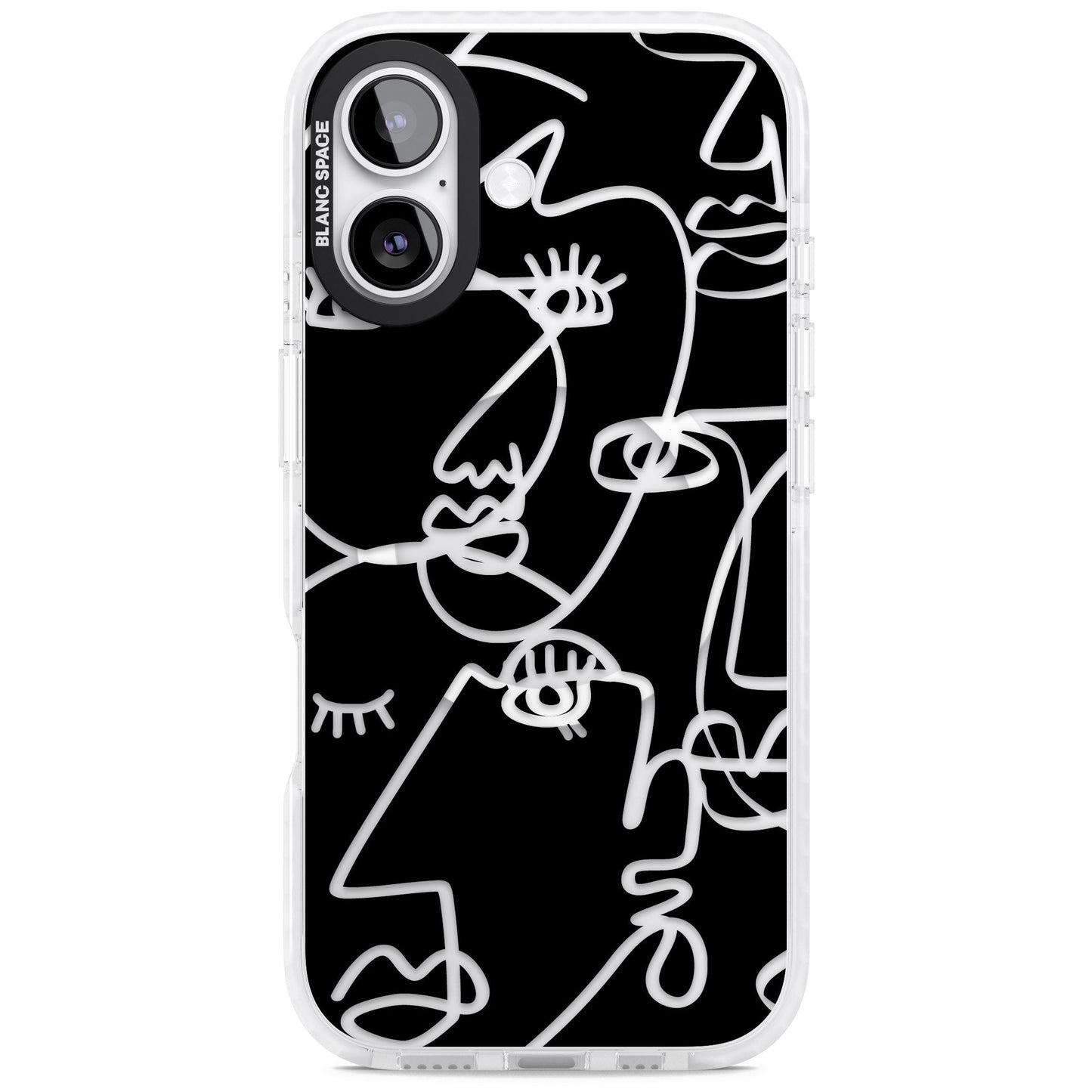 Abstract Line Art Clear Black